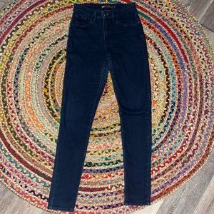 Dark wash high rise skinny levi jeans